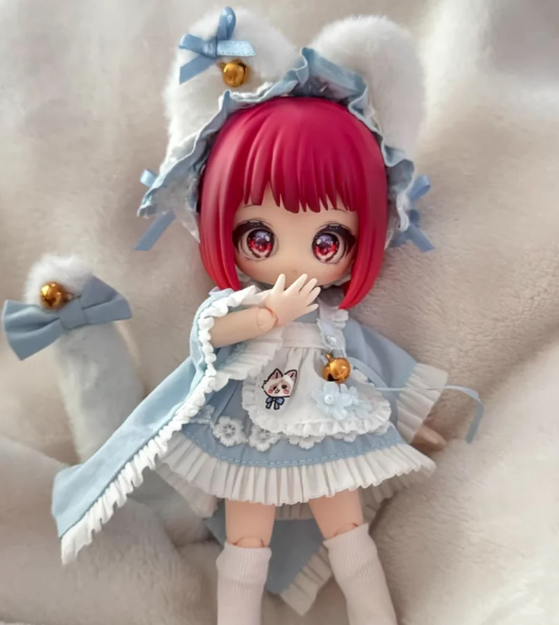 

Only Clothes Suit For Ob11 Doll Bjd12 Dessert Series Blueberry Lulu Riva Clothing Split Skirt Handmade Doll Dress Set Gift