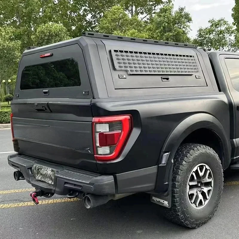 High Quality Custom Waterproof Aluminum Pickup Bed Canopy With Concealed Hinge Anti Rust Design