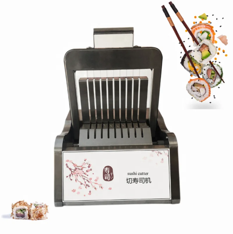 

Острое лезвие из нержавеющей стали 304, 8/10/12 шт., японская машина для резки рулетов для суши, ручная квадратная круглая машина для изготовления суши