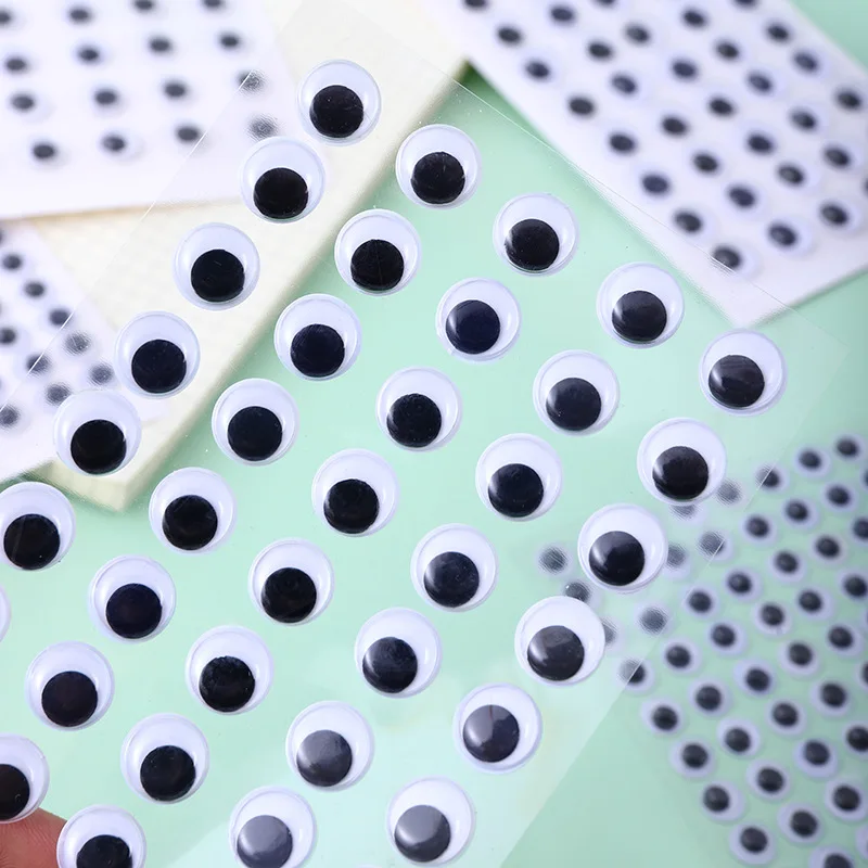 Wholesale Self Adhesive Wiggly Eyes Stickers Plastic Googly Eyes for DIY Plush Toys Puppet Crafts Scrapbooking Party Supplies