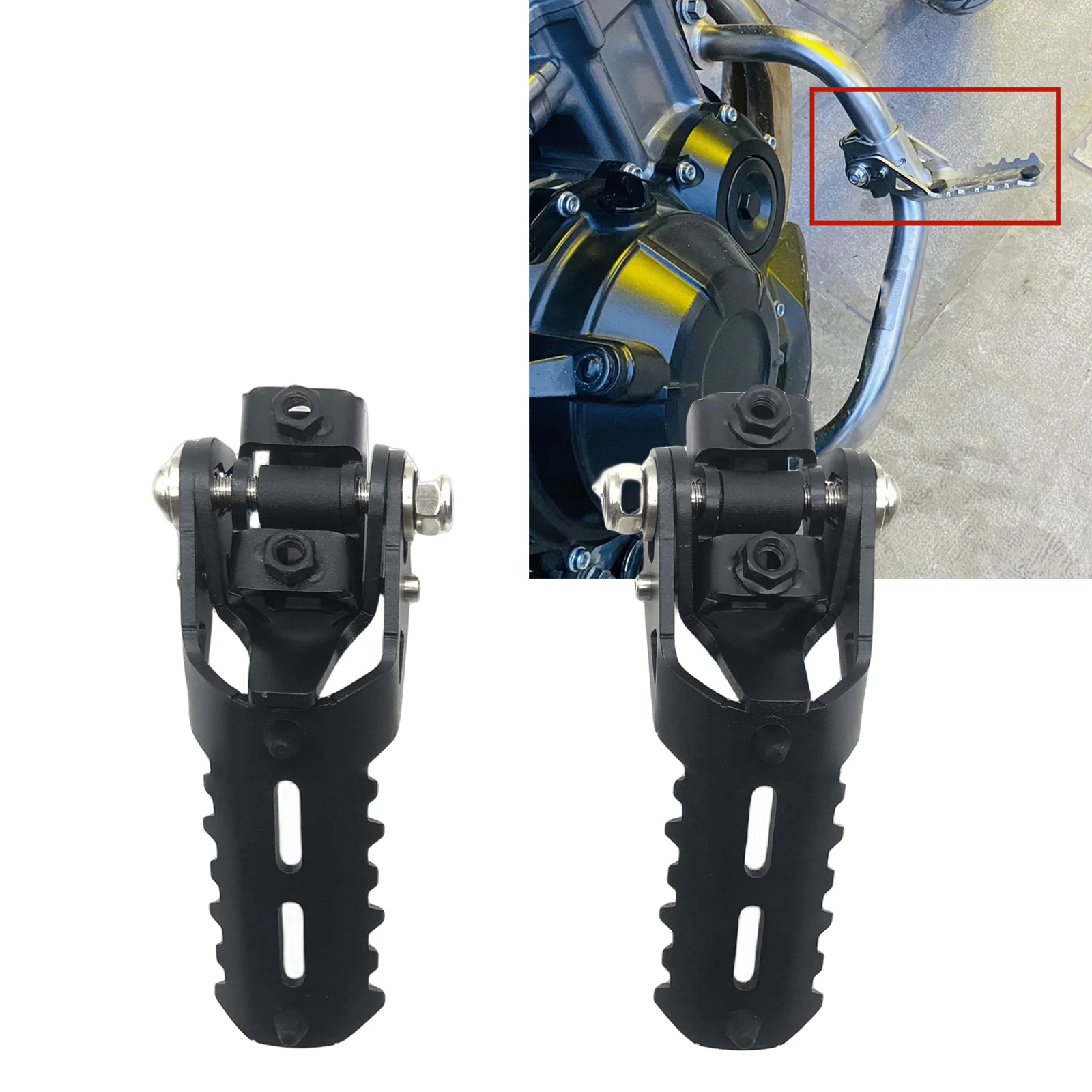 

Motorcycle Highway Foot Peg Folding Footrest Clamp For BMW R1200GS R1250GS 2021-2022