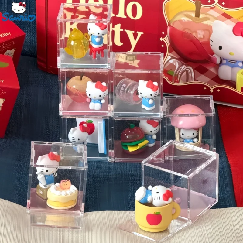 Hello Kitty Big Apple Workshop Series Blind Box Cute Kitty Cat Anime Action Figure Surprise Bag Mini Box Collection Gifts Model