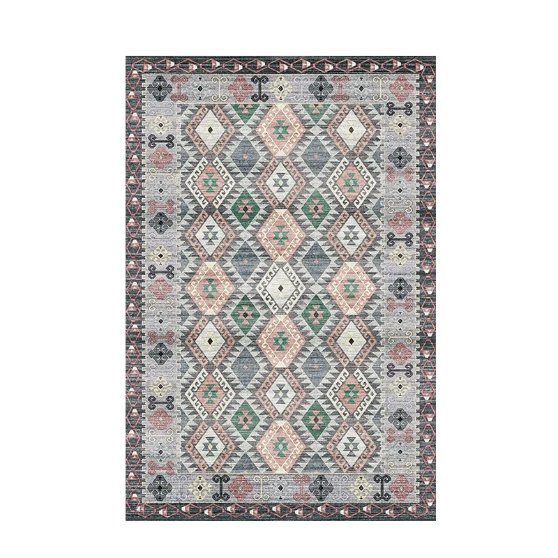 American Bohemian Printed Carpet Moroccan Homestay Living Room Large Rug Nordic Ethnic Style Carpet Rugs for Bedroom Cloakroom