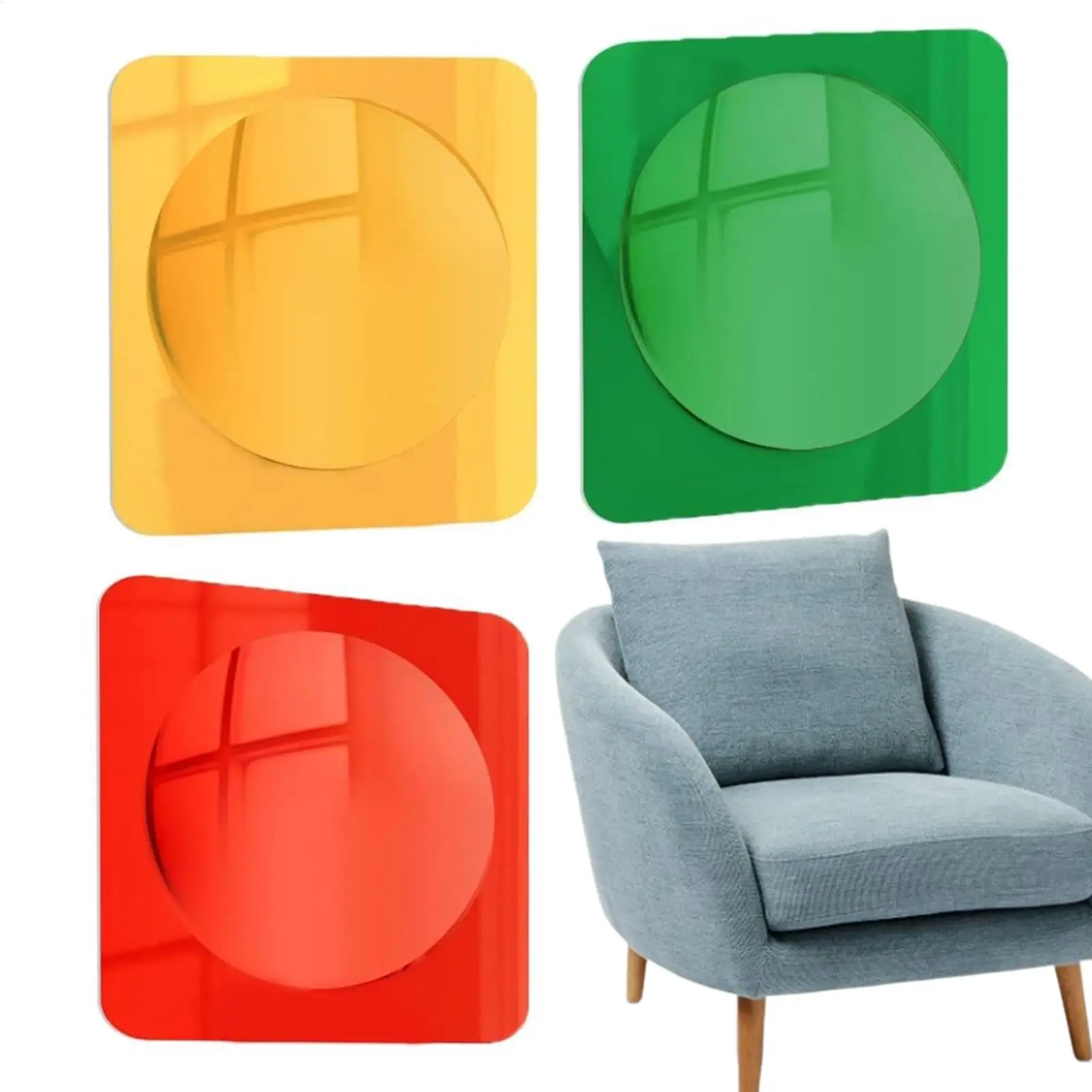 Bubble-Sensorikspiegel, 3-teilig, interaktive Heimdekoration, Acryl-Sensorik-Bubble-Spiegel für Kleinkinder, Jungen, Mädchen, Kleinkinder, Vorschule, Zuhause