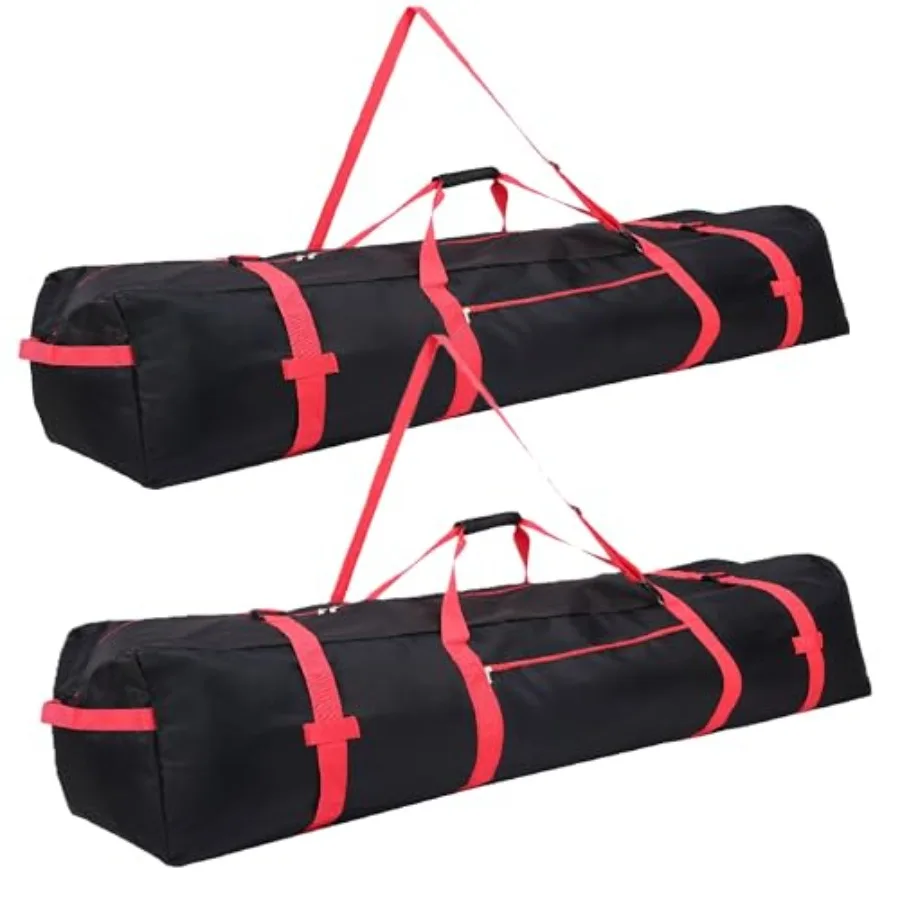 

2 Pack Beach Umbrella Bag, Heavy Duty 600D Oxford Large Capacity Storage Bag with Metal Zipper, Dual Hand Straps and Shoulder S