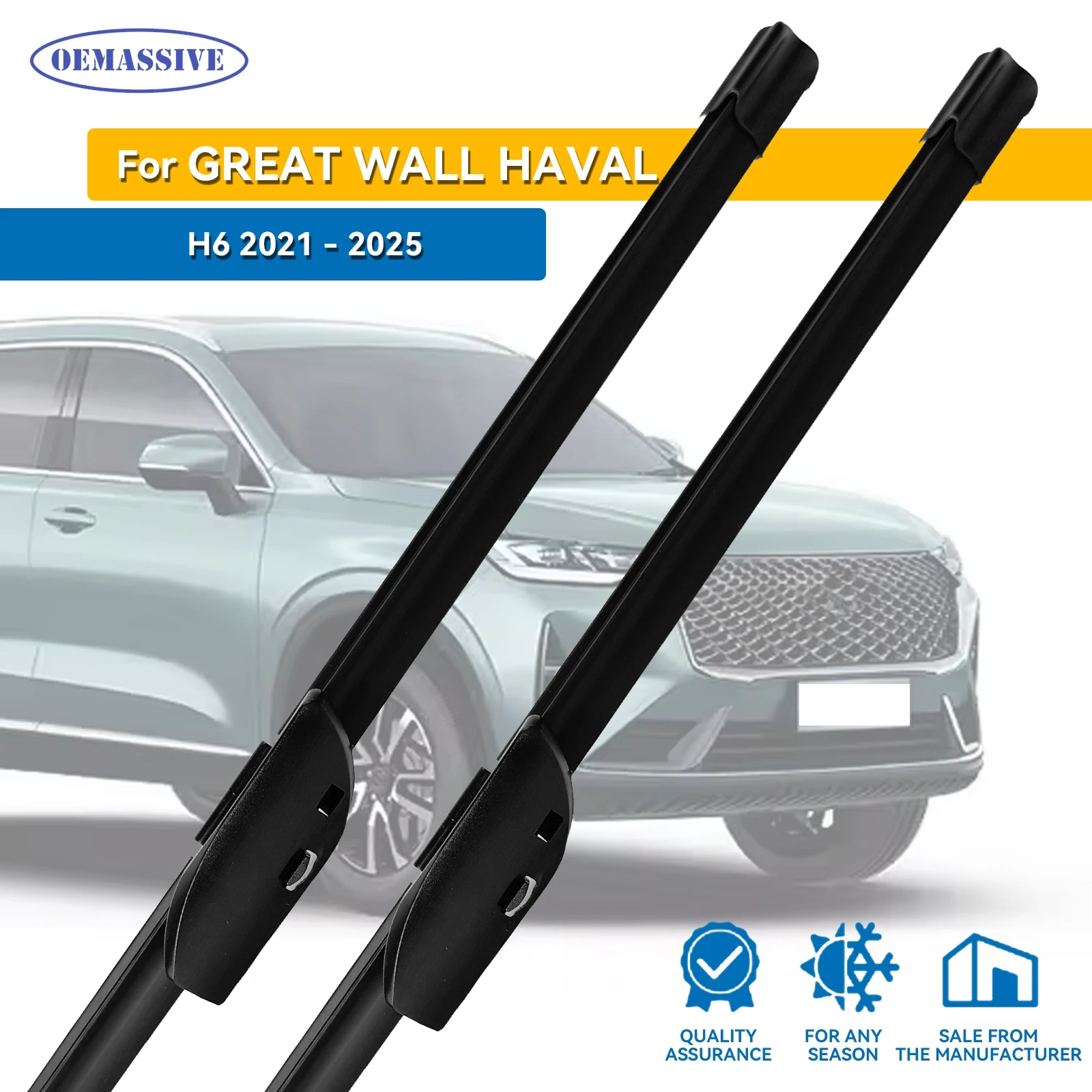 

2 шт./компл. для Haval H6 2021-2026, щетки стеклоочистителя, щетки для лобового стекла, 24 "+ 19", автомобильные аксессуары, резак для чистого окна