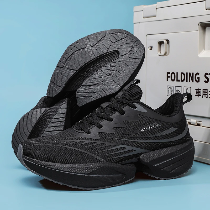 Men's Sneakers Carbon Plate Running Shoes Lightweight Breathable Shock Absorption Tennis Athletic Training Marathon Sports Shoes