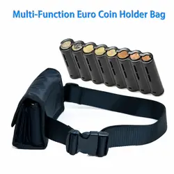 Multi Taschen Gürtel tasche Hüft tasche 8 Slots Euro Münz halter Spender Euro Sortierer für Kellner Fahrer Kassierer Geldscheine sicher