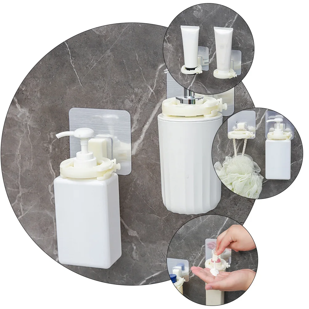 

4 шт. подставка для бутылок для душа, пластиковый держатель для бутылок с гелем для душа, бесследные вешалки, не перфорация, прочная вискоза, ванная комната, кухня для хранения