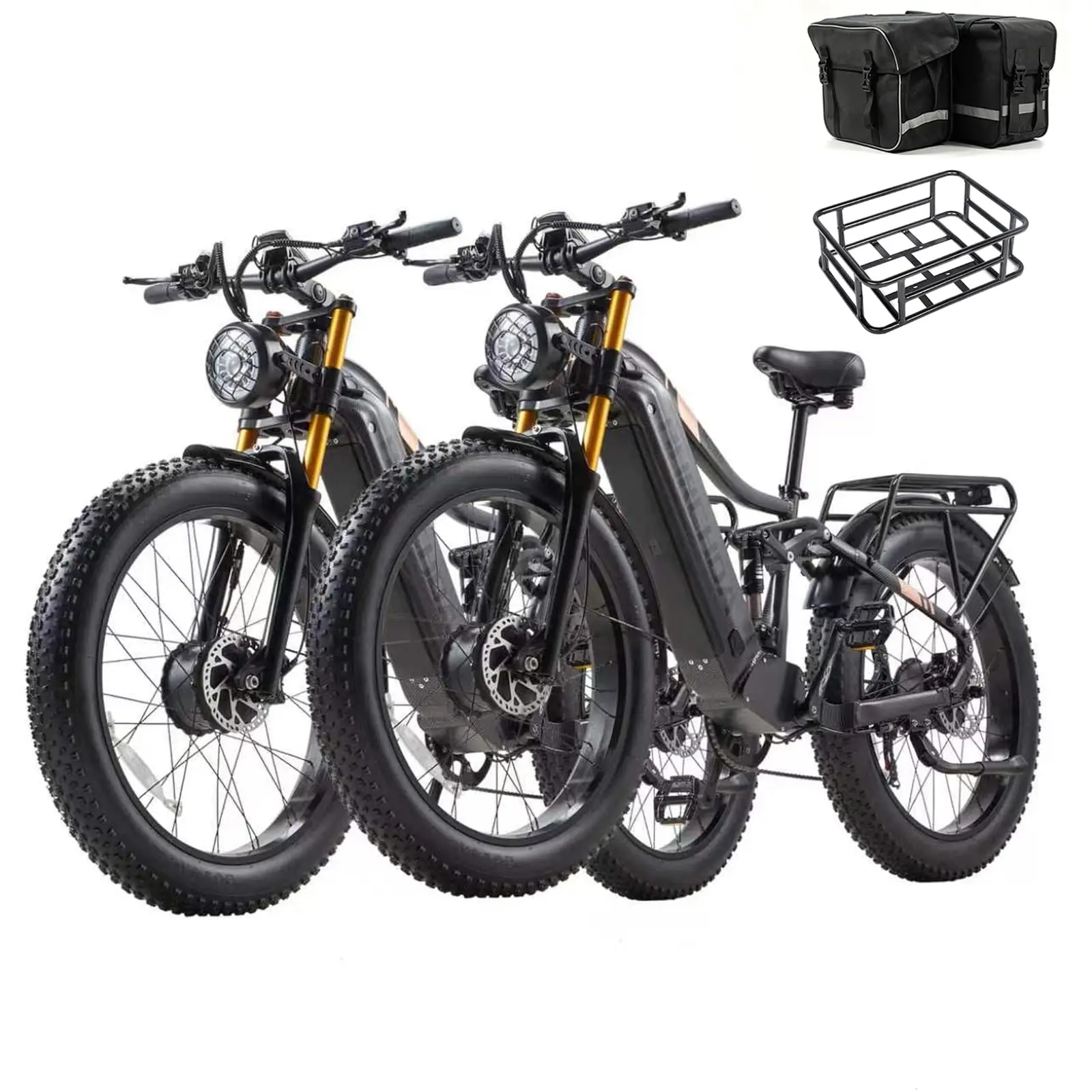 2026 Dual Motor Electric Bike for Adults AWD 5000W/3000W Peak 40 MPH/30 MPH E Dirt Bike, 52V/48V Removable Battery 65/80/150 Mil image 9