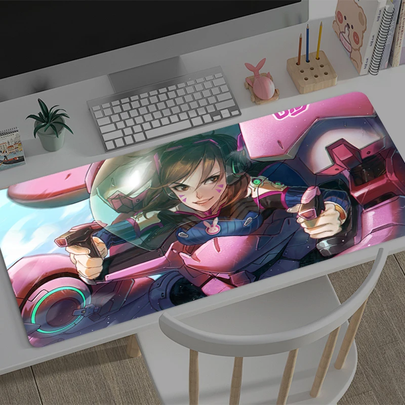 

Mousepad O-overwatch D.Va Office Computer Desk Mat Keyboard Mouse Pad Laptop Cushion Large Non-slip Deskpad PC carpet Mousepad