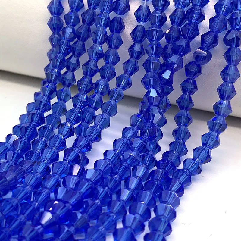Colorful 3/4/6mm Austrian Crystal Double Cone Beads, Glass Beads, Bulk Spacer Beads, For Diy Needlework Jewelry Making,Wholesale image 4