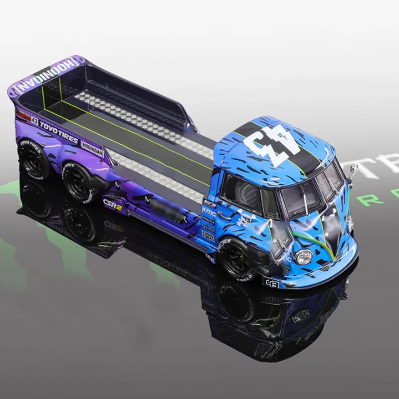 Liberty 1:64 T1 Rimorchio da trasporto a pianale Modello di auto in lega Collezione statica Decorato Regali di festa Giocattoli Regalo souvenir