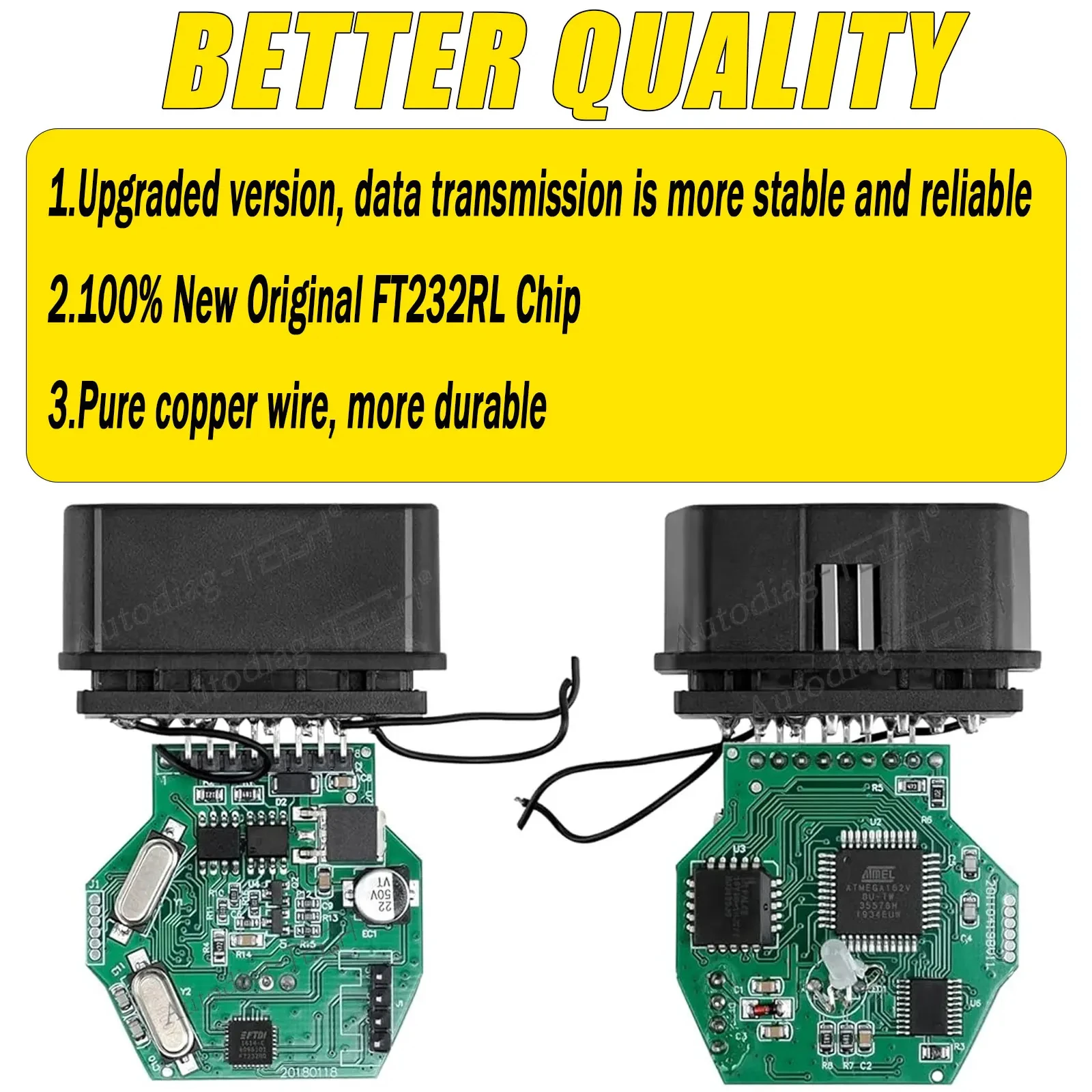 OBD2 Interface Cable Original FTDI FT232RL With Switch For NCS Coding WinFP Tool32 Programing K+DCAN OBD2 Diagnostic Scanner