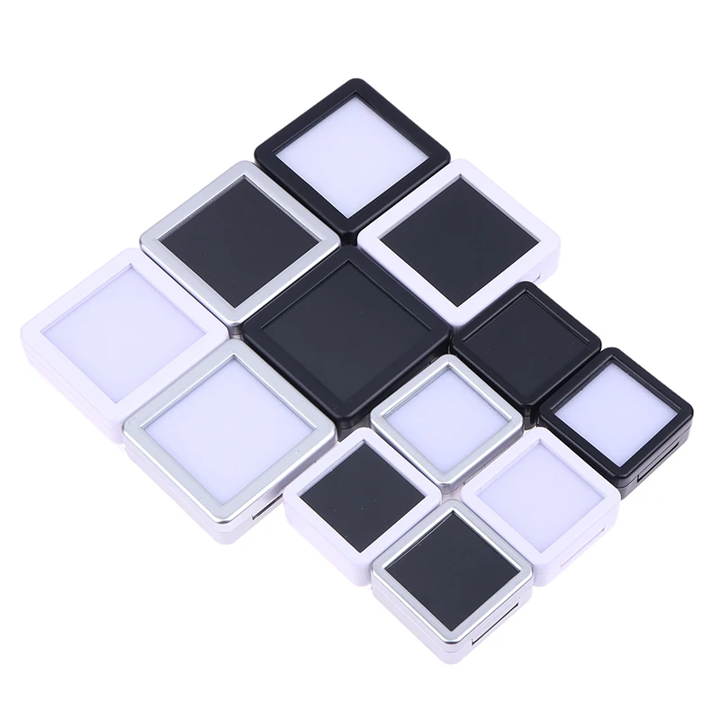 Transparent Glass Top Lid Gem Jar Box Jewelry Gem Display Storage Show Case Tool Pendant Loose Diamond Gemstone Holder Container