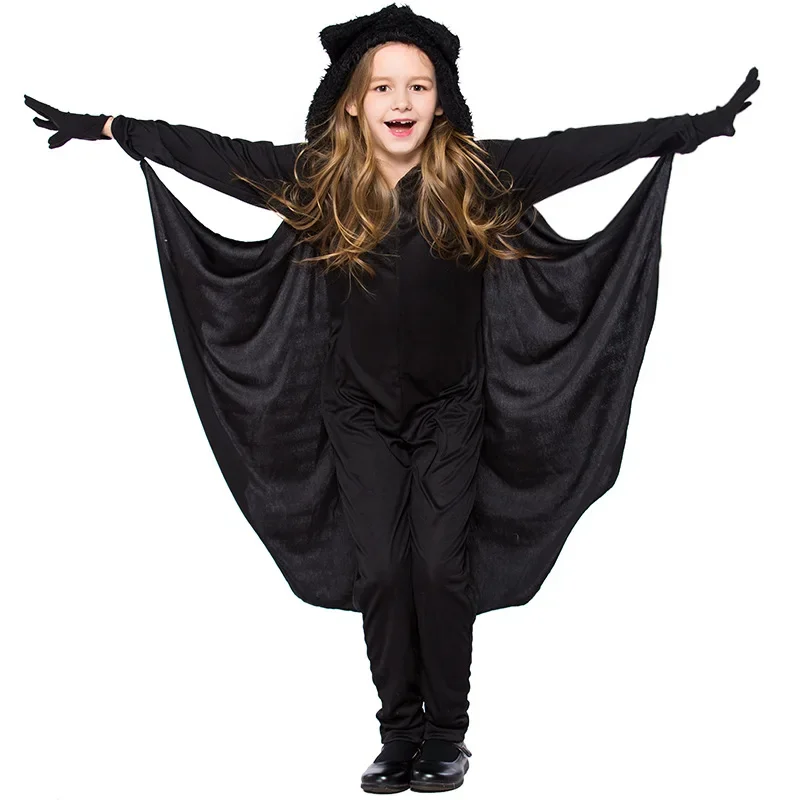 Halloween carnaval festa traje para meninos meninas crianças morcego vampiro trajes fantasia infantil cosplay macacão