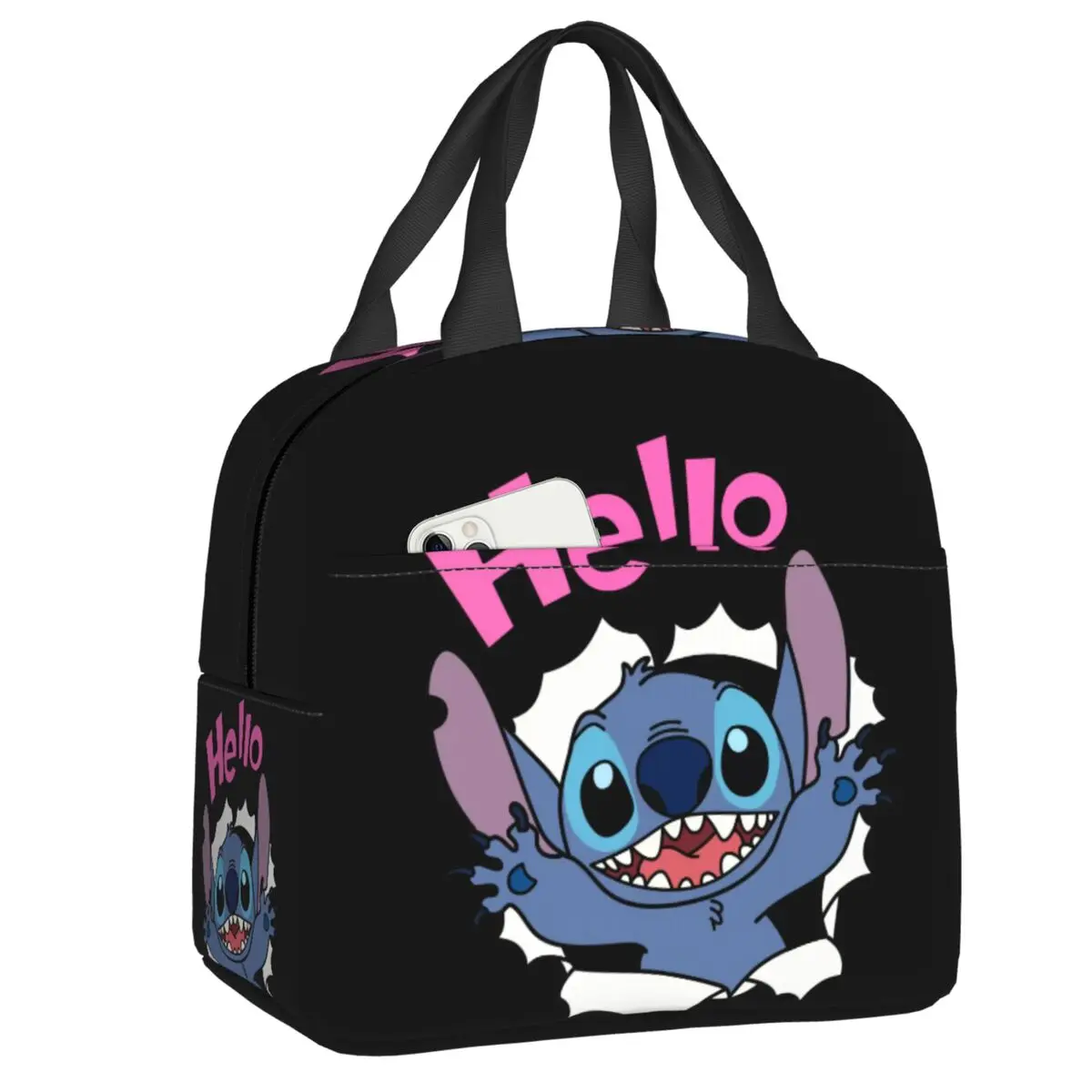 

Custom Stitchs Adventure Anime Insulated Lunch Tote Bag for Women Resuable Thermal Cooler Food Lunch Box Outdoor Camping Travel