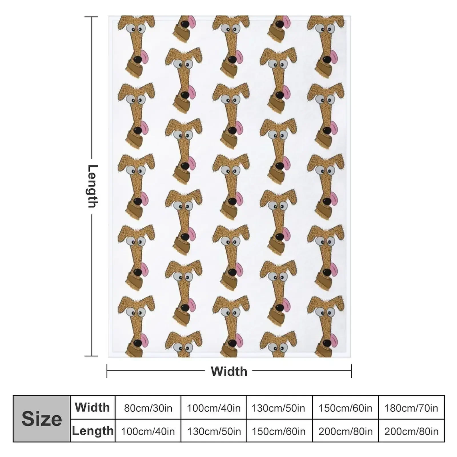 Scruffy Rough Coated Fawn, Tan, Brown Lurcher Throw Blanket wednesday Sofa Soft Beds Bed Fashionable Blankets