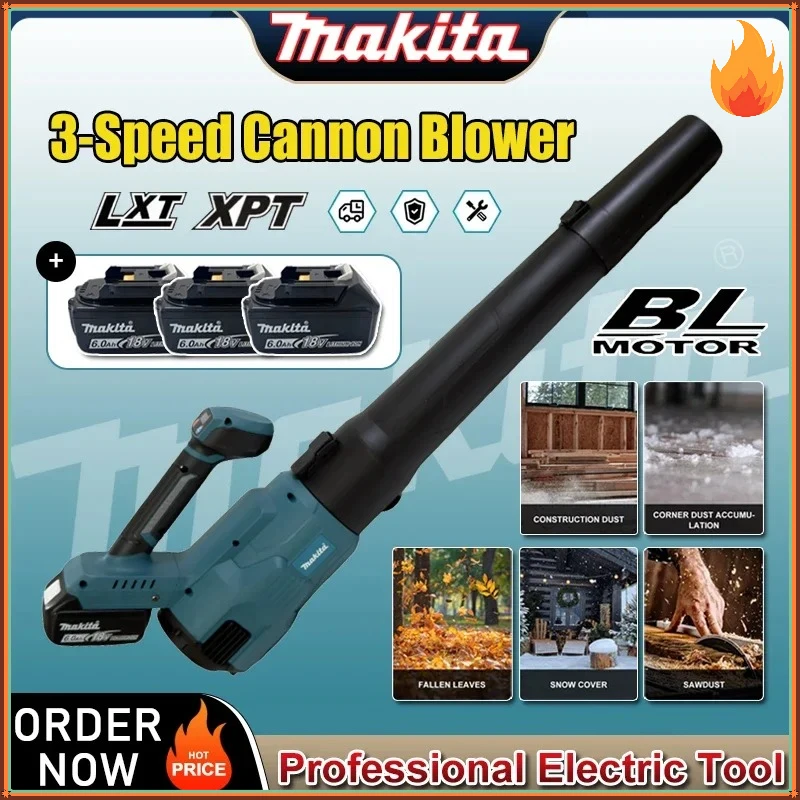 

Makita Cordless Cannon Blower 3-Speed Adjustable Super Powerful Leaf Snow Dust Blowing Cleaner Power Tool For Makita Battery
