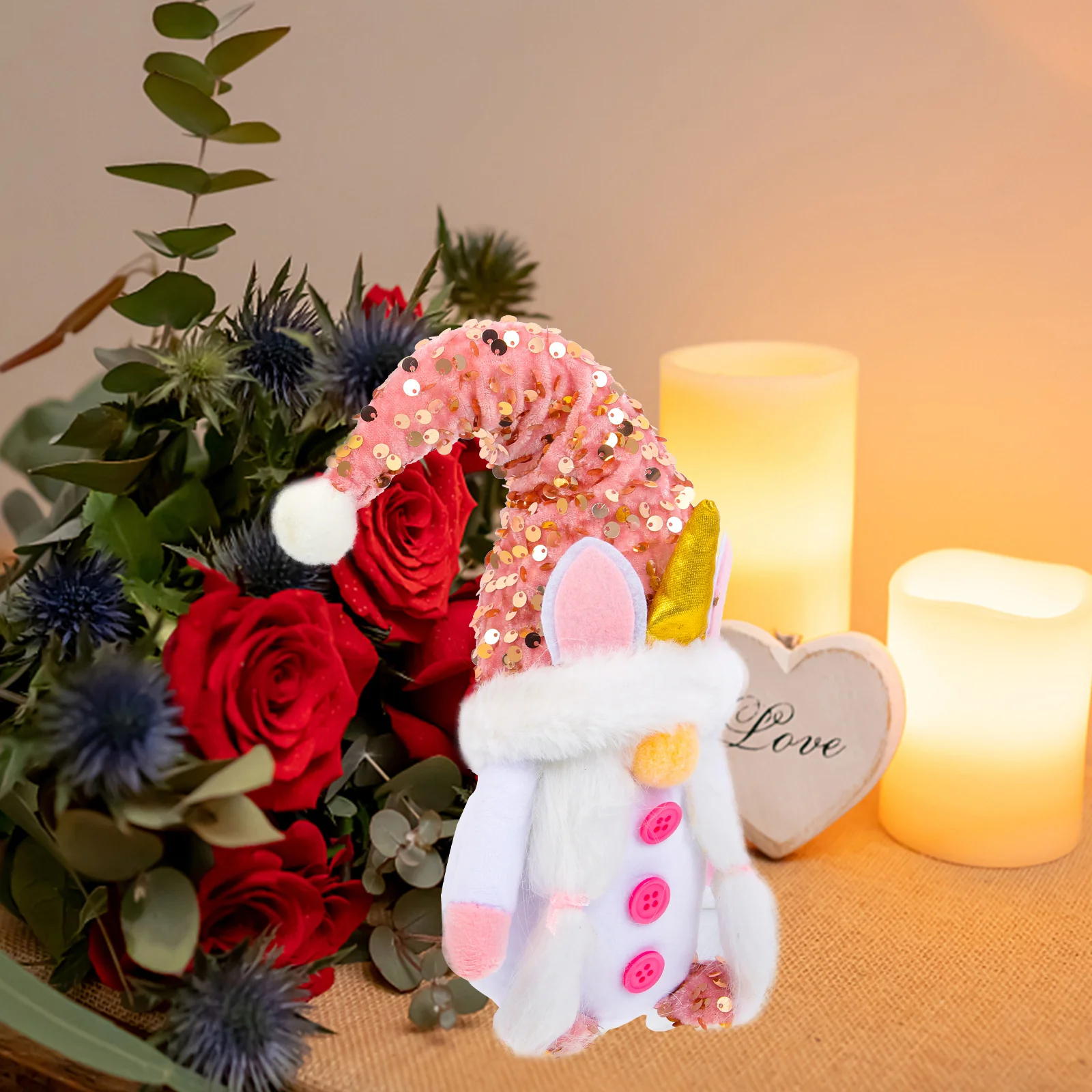 

Valentines Day Gnome Soft Wear Resistant Decorative Valentines Gnome Party Supplies Home Accessories Desktop Dwarf