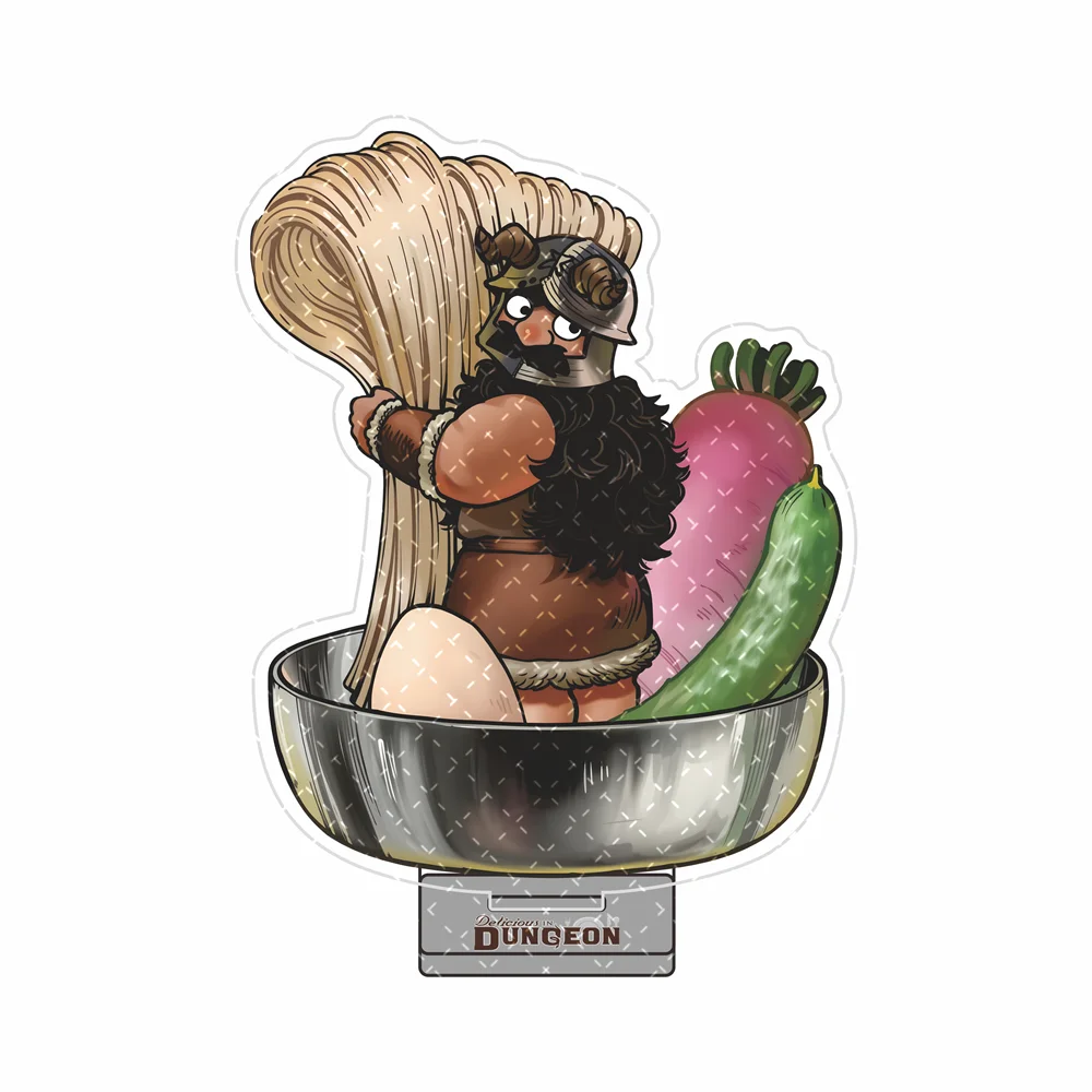 Delicious in Dungeon 15cm Food Theme Chibi Acrylic Stand Figure Keychain Anime Tabletop Decor Collectible Ornament Gift for Fans