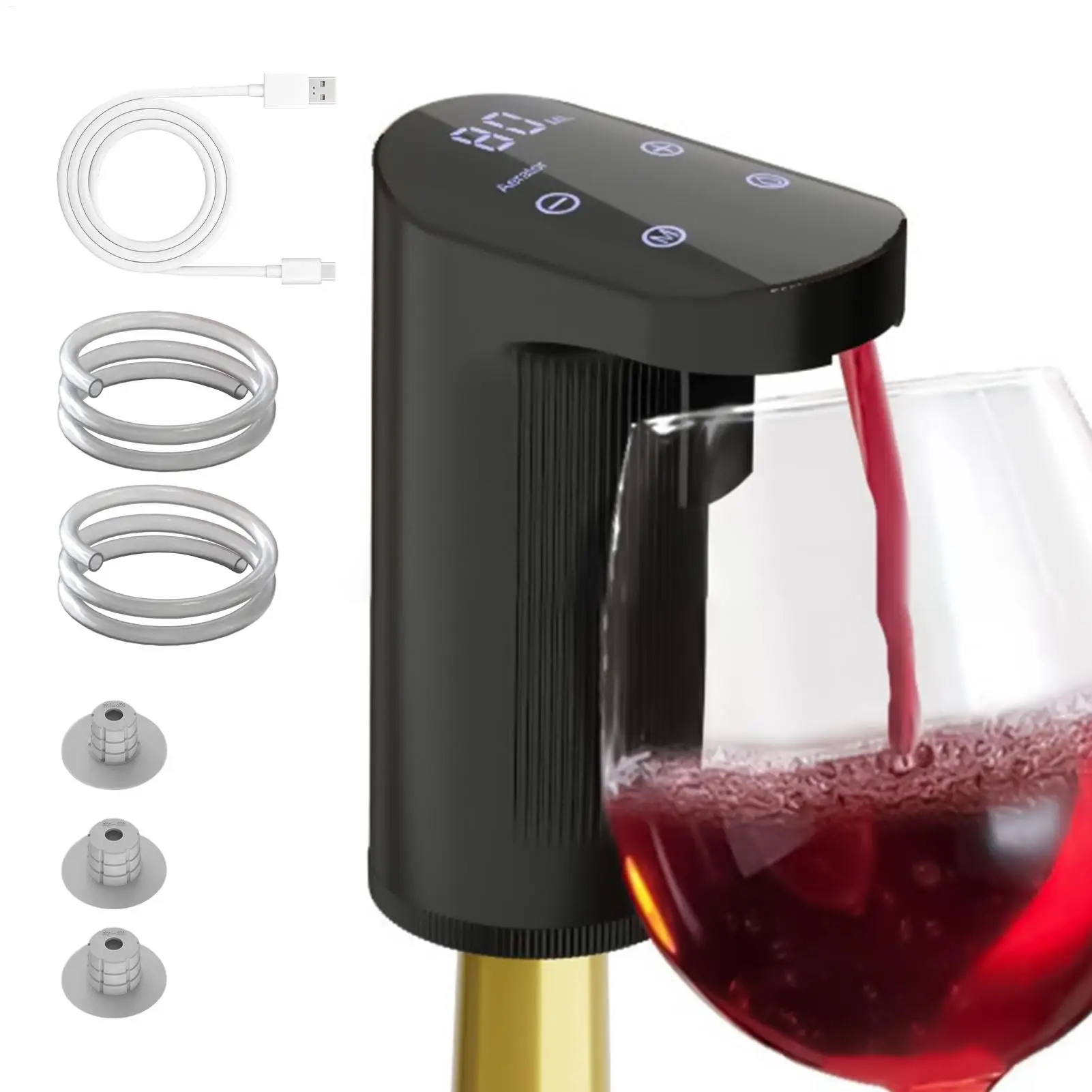 Electric Wine Decanter USB Rechargeable Wine Dispenser Whiskey Adjustable Quantity Liquor Wine Pump Wine Accessories