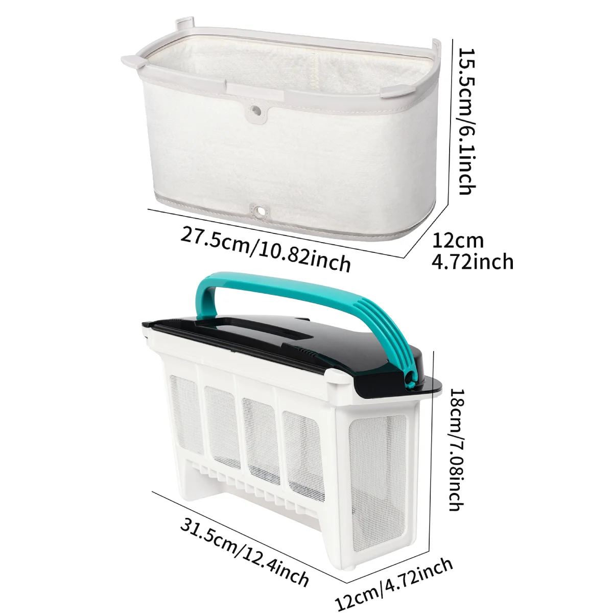 3µm Ultra‑fine Filter Cloth & 180µm Filter Basket for Aiper Scuba X1/Scuba X1 Pro Robotic Pool Cleaner For Heavy Duty Debris