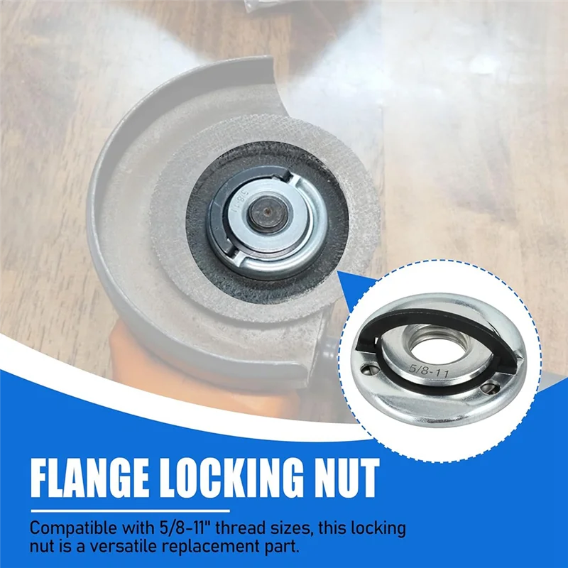 2Pack Universal 5/8-11Inch Thread Quick Change 1.75Inch Disc Flange Locking Nut, Replacement Part-New