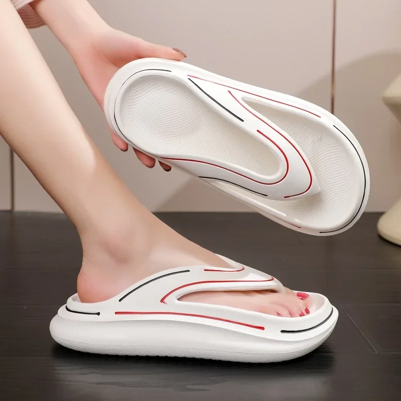 

Мужские летние шлепанцы, домашняя уличная обувь на платформе, мягкие мужские и женские пляжные тапочки из ЭВА на толстой подошве, модные сандалии для пар