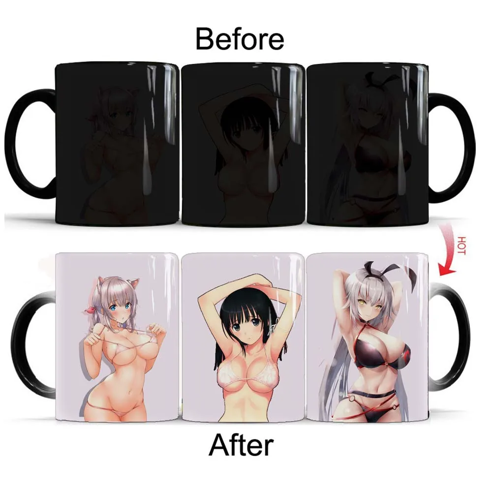 

Half naked Sexy woman Magic Mug heat Color changing tea cup Home Boy coffee mugs