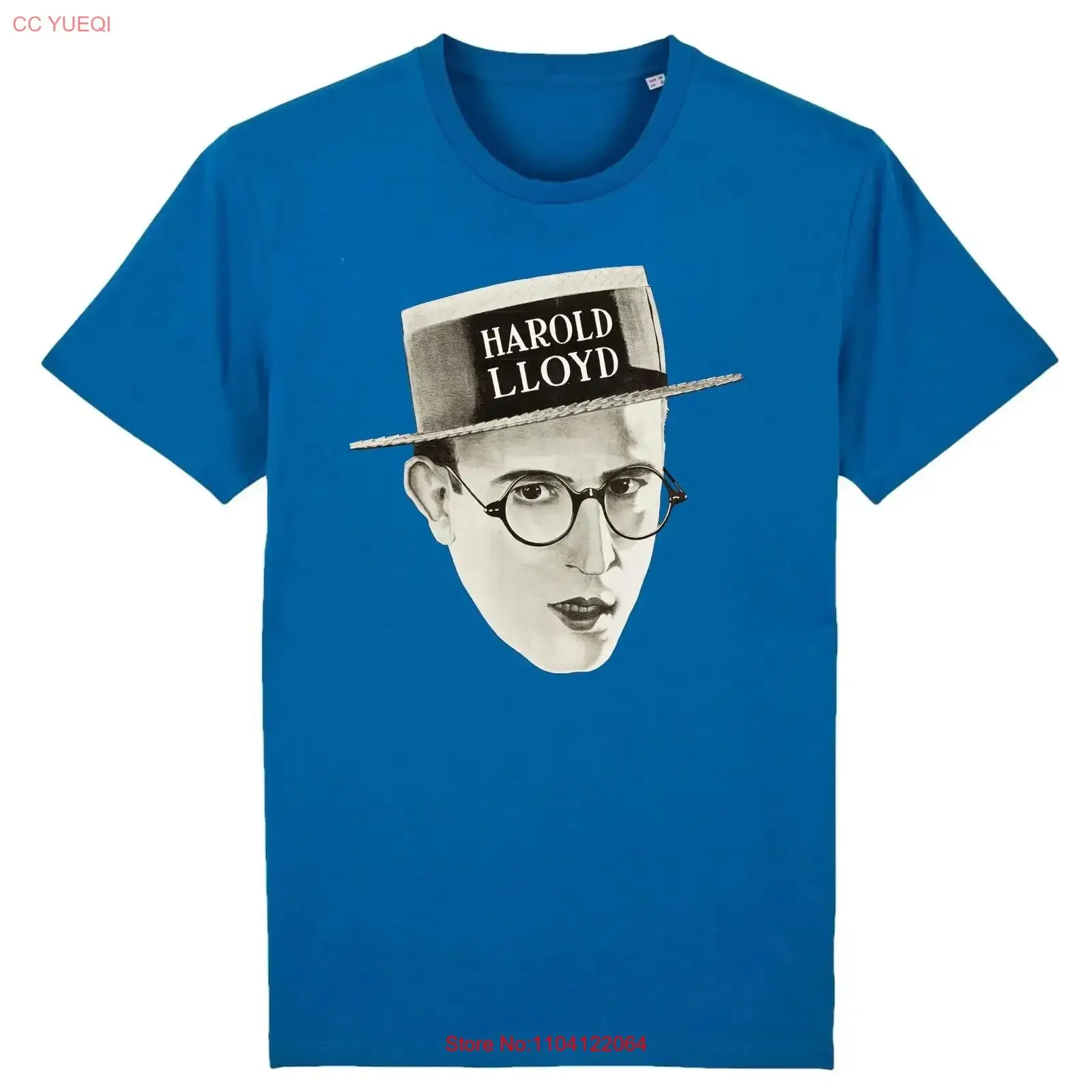Hooray for Harold Lloyd Organic Cotton T Shirt vintage Washed Casual streetwear Slightly Comfortable Soft fashion Versatile