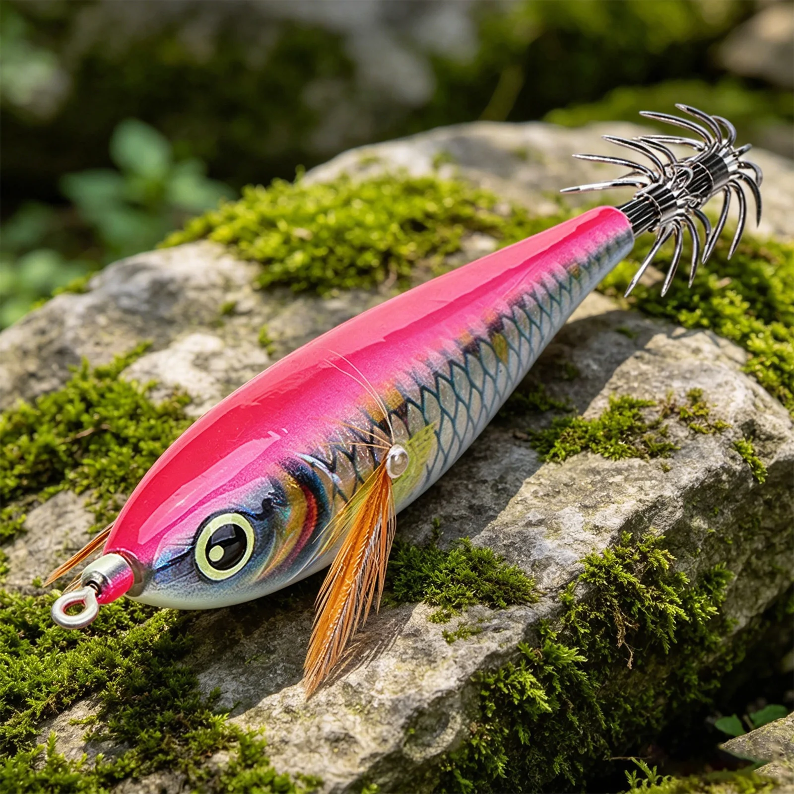 Squid Jig Hook with 3D Hologra - đánh giá và giá Fishing Hook Treble