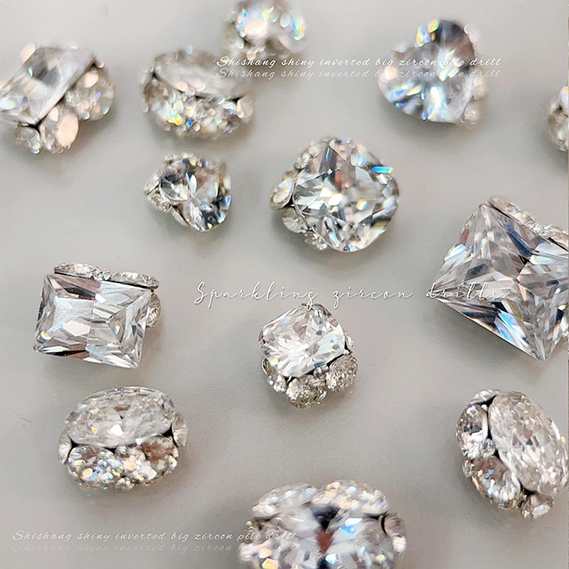 

5PCS 3D Stacked Nail Art Crystal Rhinestones Diamond Pile Charms Jewelry Accessories For Manicure Nails Decoration Supplies Tool