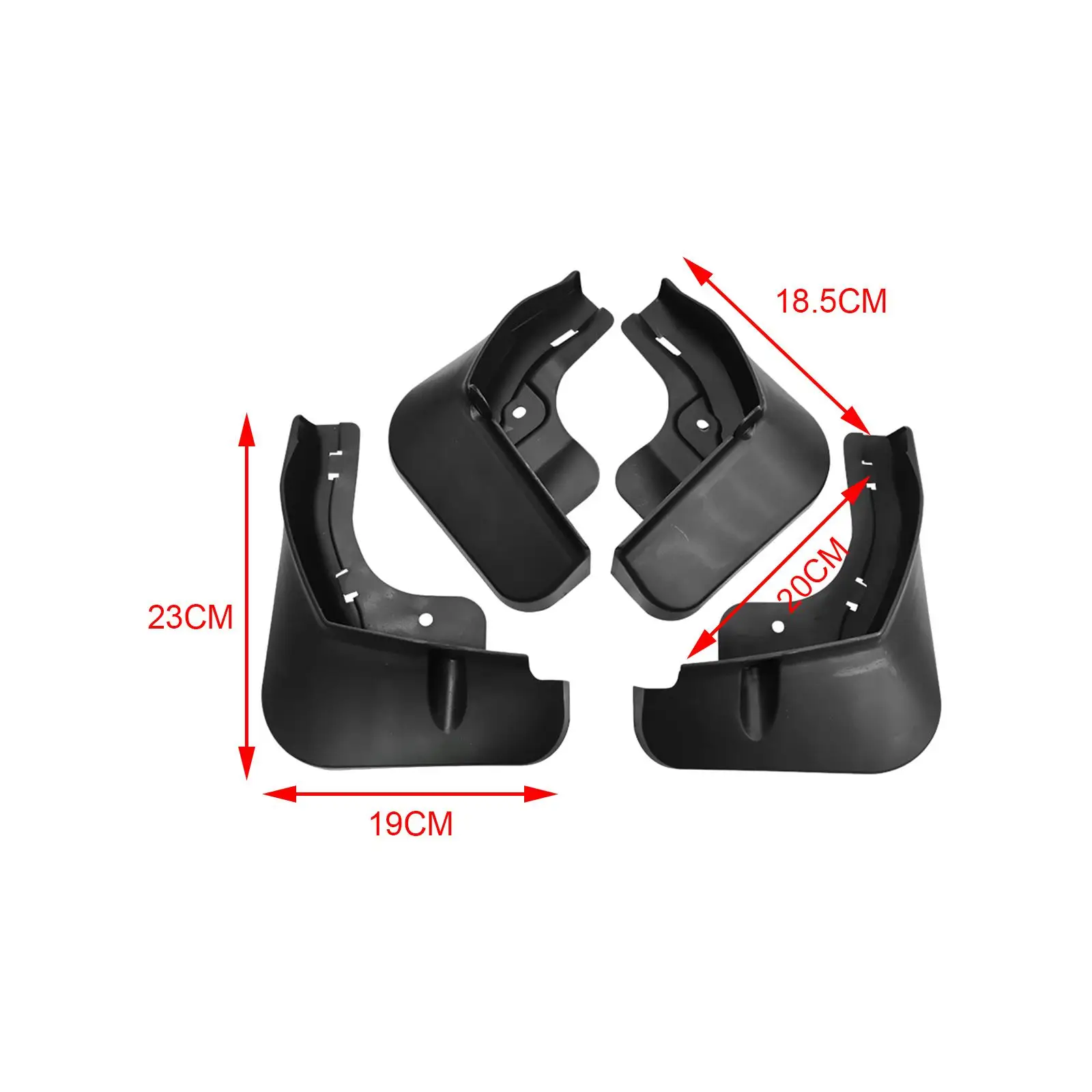 4x Car Mudguard Accessories Replaces Parts Professional Portable Easy to Install Muds Flaps Spare Parts for Yuan Plus