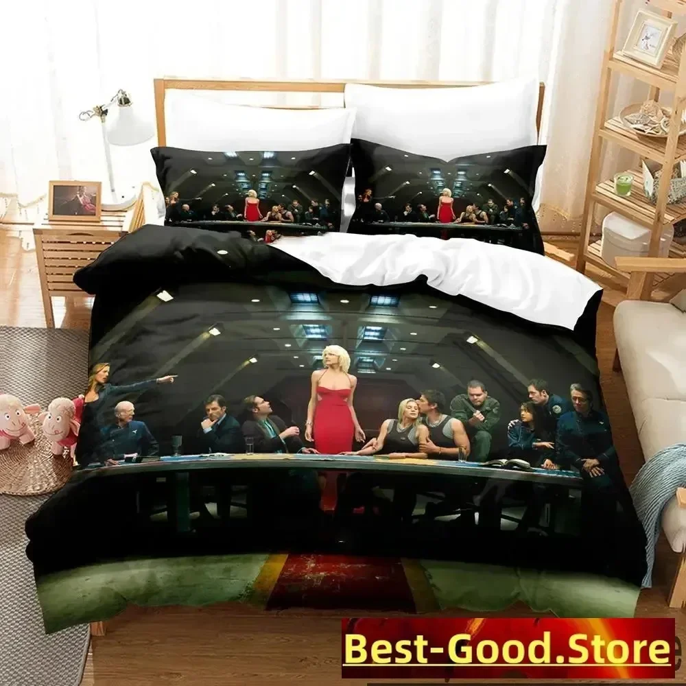 

3D Print Battlestar Galactica Bedding Set Boys Girls Twin Queen King Size Duvet Cover Pillowcase Bed boys Adult
