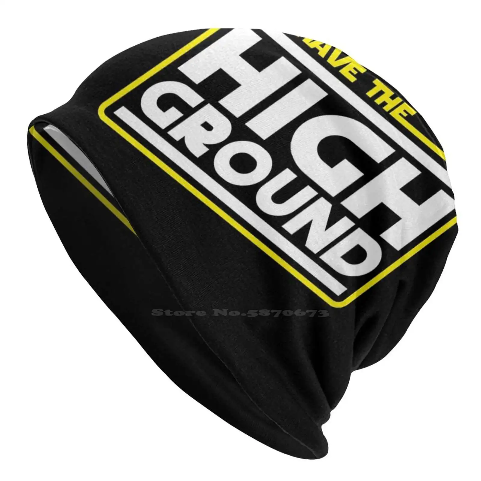 I Have The High Ground Knitted Hat Warm Beanie Outdoor Caps Olipop Films Movies Saga Space Galaxy Star Quotes High Ground