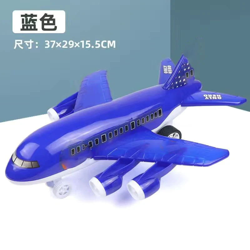 Kids Airplane Toys nertia Return Large Aircraft DIY Aircraft Toy Lights And Sounds Aircraft for Kids Gifts