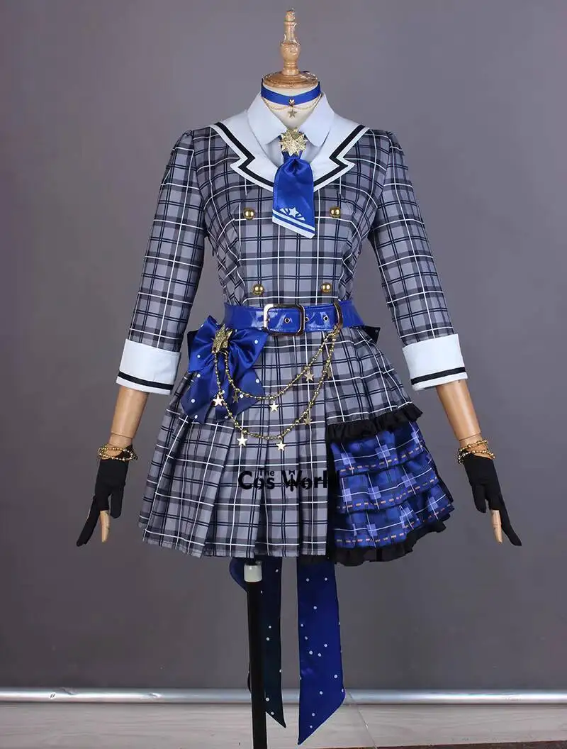 

Virtual Anchor Star Street Comet Cosplay Costume Idol Cosplay Women's Outfit Vtuber Girl Plaid Set