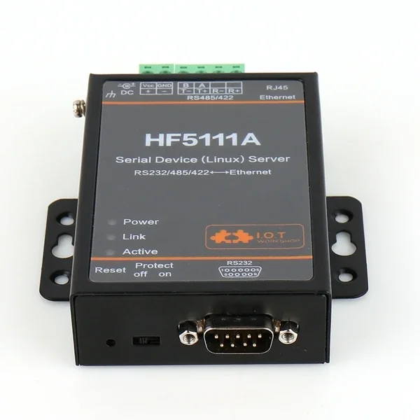 HF5111A Industrial RJ45 RS232/485/422 Serial Ethernet Connector Linux Serial Port Server Converter Device