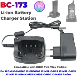 BC-173 caricabatterie da tavolo per Icom IC-M2A IC-M2 IC-GM1600 IC-M32 IC-M31 IC-M32 IC-M33 IC-M34 IC-M35 BP-224 BP-252 caricabatteria