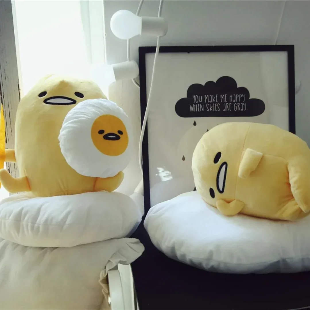 لطيف Gudetama ألعاب من نسيج مخملي لينة محبوب محشوة Gudetama Plushies عناق دمية وسادة نوم أريكة وسادة تزيين هدايا عيد الميلاد