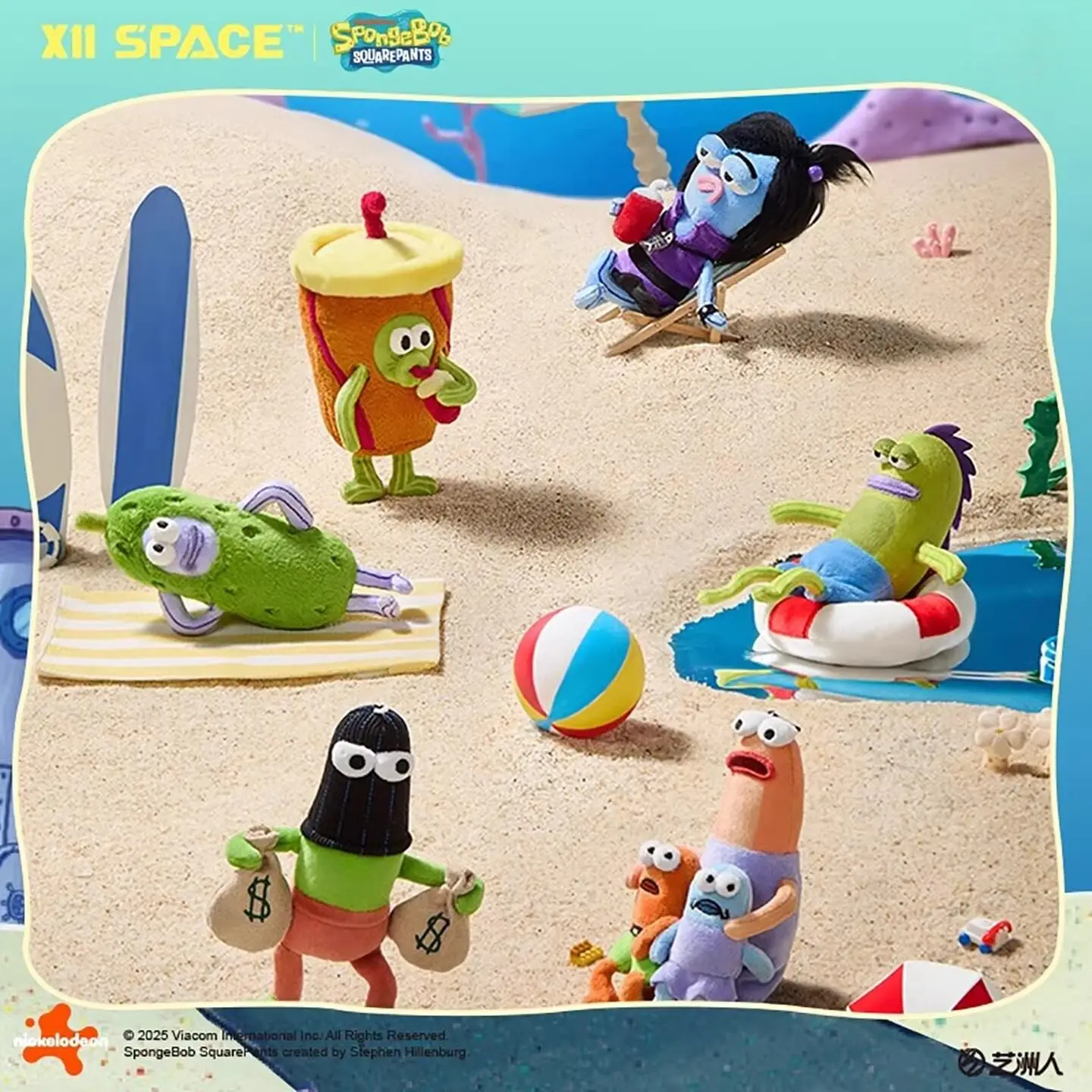 XII SPACE Space SpongeBob Bikini Bottom Residents Mystery Blind Box Regalos Juguete Modelo Figuras de Anime Coleccionables Adornos