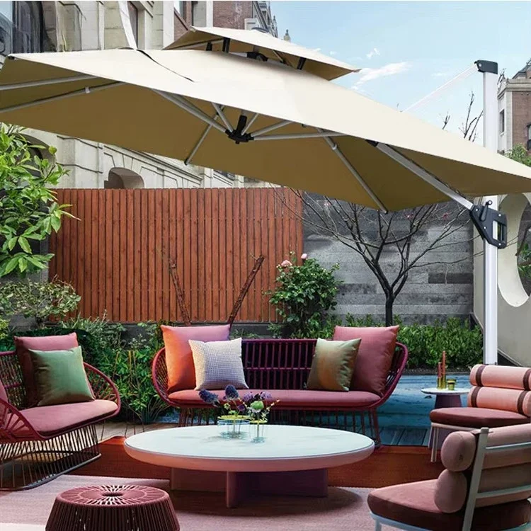 //+For Outdoor Sun Umbrella, Cantilever, Courtyard Villa Courtyard Garden Sun Umbrella, Outdoor Umbrella, Customizable