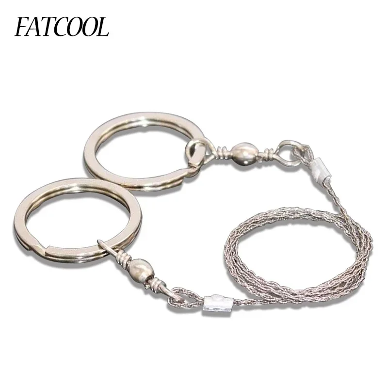 FATCOOL 65cm Outdoor Camping Hiking Manual Hand Steel Rope Chain Saw  Practical Emergency  Gear Steel Wire Kits Travel Tools