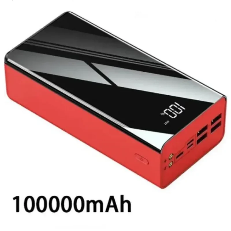 100%Banque d'alimentation à charge rapide portable,chargeur de batterie externe,200000mAh,100000 mAh, 4 USB, Xiaomi Mi 9, iPhone