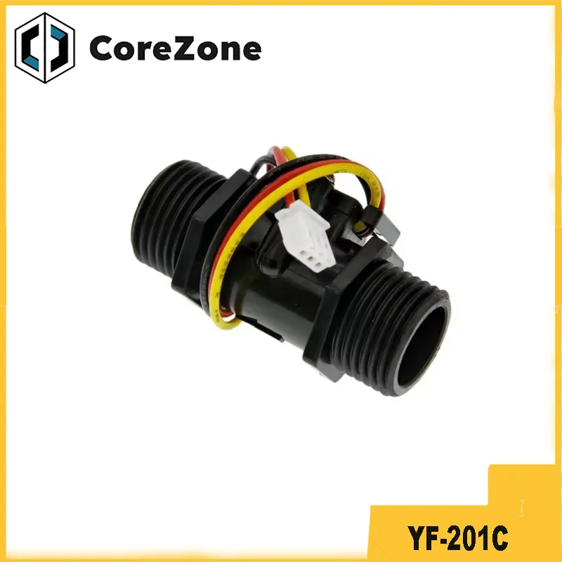 Transparent Black Flow Meter YF-201C Water Flow Sensor Turbine Flow Meter 4 Points Flow Sensor
