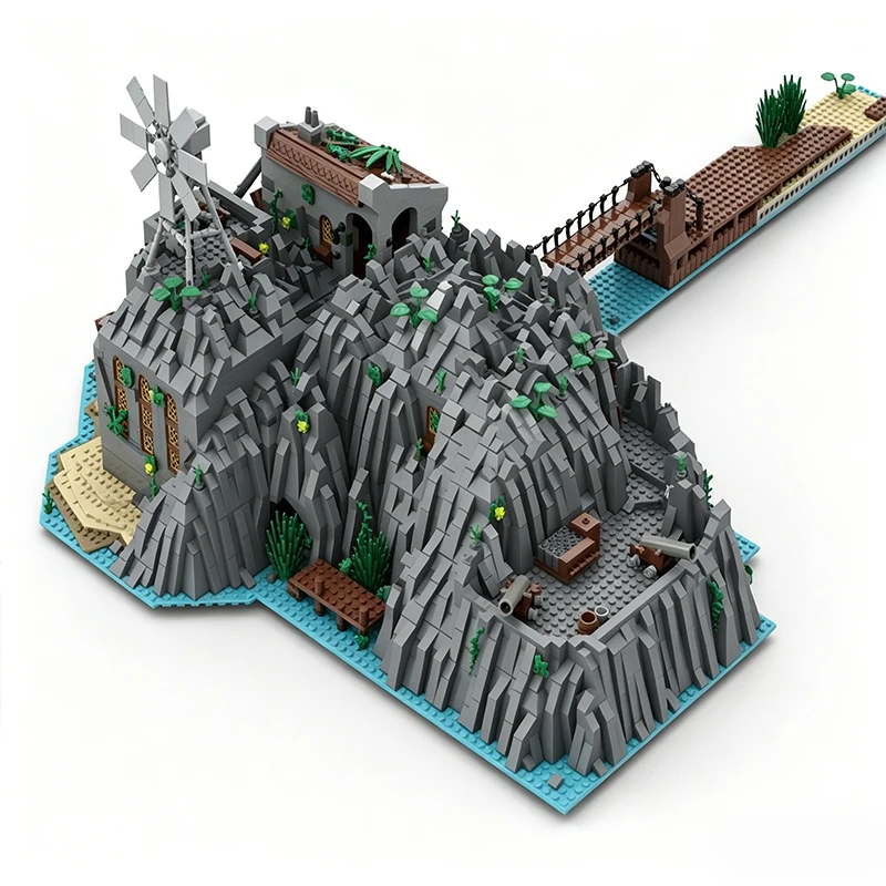 6115 PCS Pirate Island Bay Diorama MOC Model Custom Building Blocks Assembly Educational Toy Innovative Christmas Gift For Kids