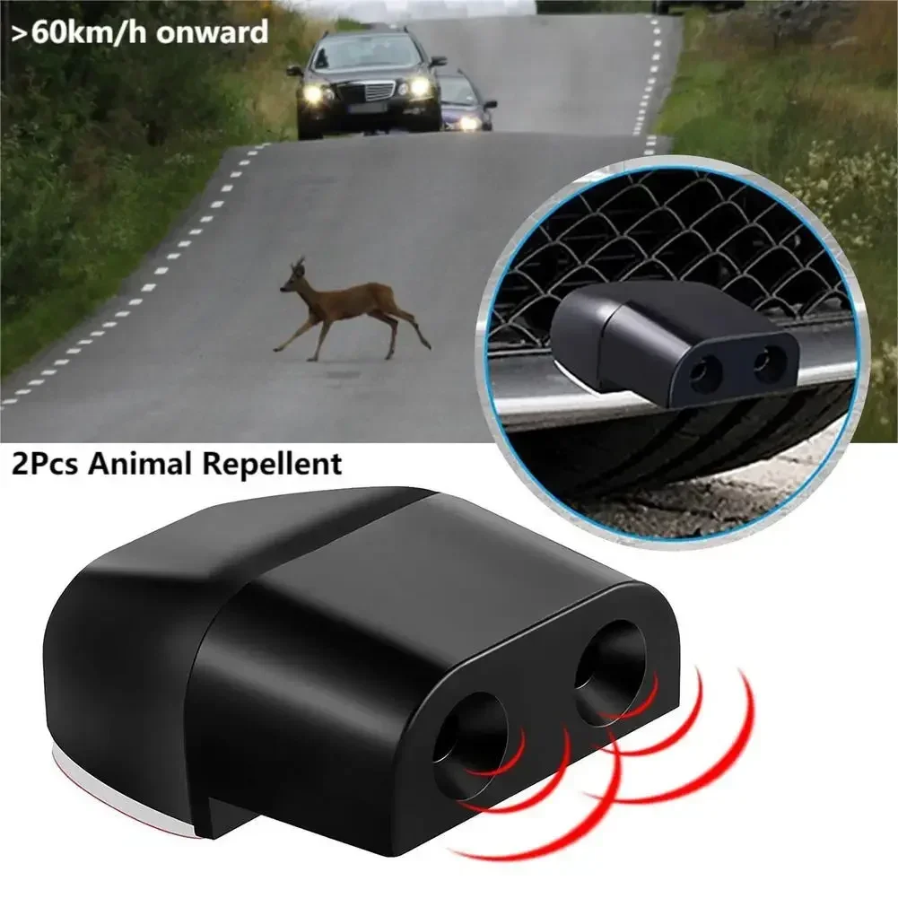 2Pcs Car Deer Whistles Animal Alert Auto Whistles System Alarm For S Onic Gadgets Car Grille Mount For Car Truck RV