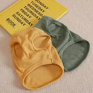 Bear Vest Pet Dog Clothes Cat Solid T-shirt Clothing Dogs Thin Small Fashion Chihuahua Cotton Summer Kedi Katten Cat Costume Pug 12 best sales cat vest - №1