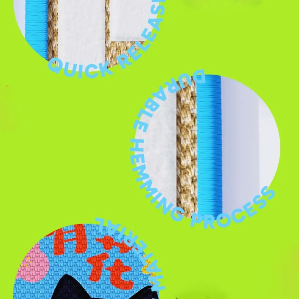 

Self-Adhesive Cat Scratcher Wear Resistant Wall Mount Sisal Scratching Board Anti-Scratching Cartoon Pattern Cat Carpet